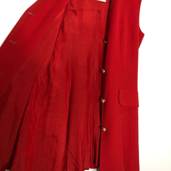 90s Moschino Cheap & Chic Red Button Front Dress - Picture 3 of 8